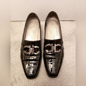 Salvatore Ferragamo Crocodile Vintage black shoes